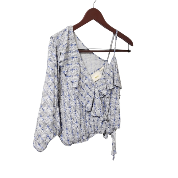 Anthropologie Maeve Imelda One Shoulder Crop Top Size Small - Picture 2 of 14